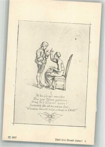 Därf ih`s Dirndl. liabn I. F.A. Ackermann`s Kunstverlag Serie 604 Nr. 6037