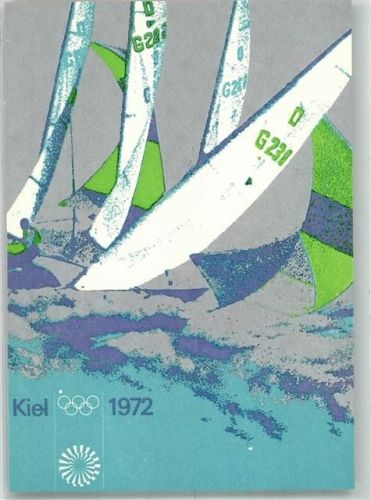 Kiel 1972 Segelregatta Olympia-Poster des Organisationskomitees der Spiele der XX. Olympiade München