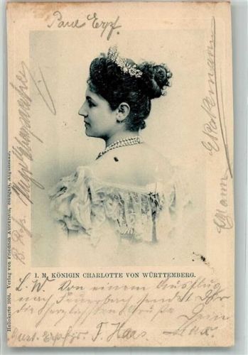 1900 I. M. Königin Charlotte v. Württemberg beschnitten