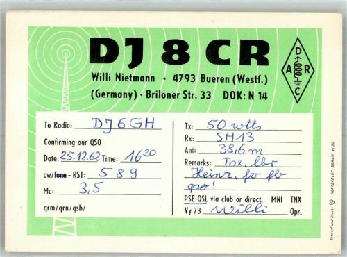 Büren DJ8CR Willi Nietmann Briloner Straße 33