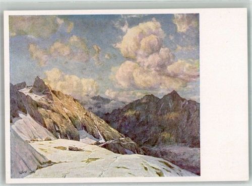 Zugspitze sign. Curry, Robert Wolken überm Zugspitzblatt Verlag Hirmer Nr. 42016