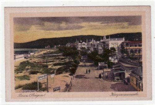 Binz Binz/Rügen mit Kurpromenade ungelaufen kleiner Knick unten rechts, sonst gut erhalten.