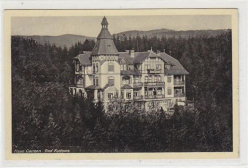 Bad Kudowa Haus Carmen in Bad Kudowa - Kudowa-Zdrój / Kreis Glatz - Klodzko. Besitzer J. Artelt gelaufen. Gute Erhaltung.