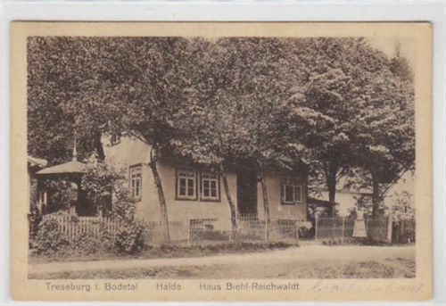 Treseburg Treseburg i. Bodetal. Halde Haus Biehl-Reichwaldt ungelaufen Leichter Bug unten links, sonst gut erhalten.