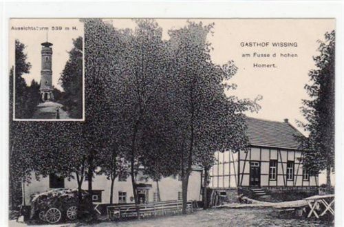 Gasthof Wissing am Fusse des hohen Homert mit Aussichtsturm ungelaufen Gute Erhaltung.