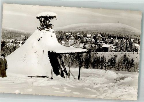 Braunlage Winter Köhlerhütte m.Blick a. Wurmberg