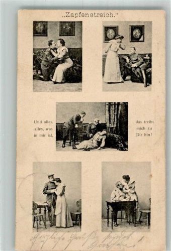 Szenen aus dem Leben eines Soldaten des Kaiserreiches mit seiner Liebsten