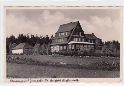 Zinnwald-Georgenfeld Zinnwald mit Berghotel Lugstein - Baude gelaufen von 1937. Gute Erhaltung.
