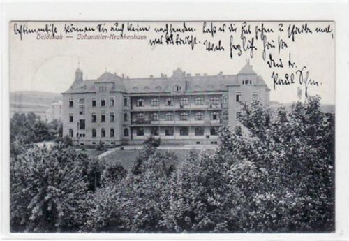 Heidenau Heidenau mit Johanniter - Krankenhaus. Feldpost, mit Stempel von 1917 kleiner Knick oben und unten links, leichter Stempeldurchdruck, sonst gut erhalten.