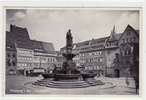 Freiberg Freiberg mit Obermarkt gelaufen von 1938. Gute Erhaltung.