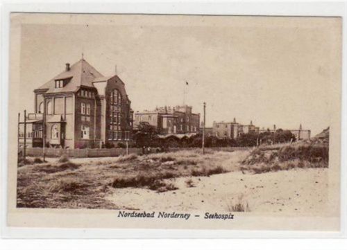 Norderney Norderney mit Partie am Seehospiz ungelaufen kleiner Knick oben links, sonst gut erhalten