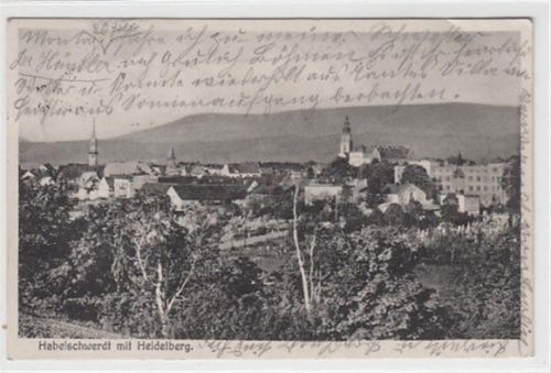 Habelschwerdt Habelschwerdt / Bystrzyca Klodzka mit Heidelberg gelaufen 1936. Leicht fleckig, sonst gut erhalten