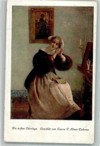 sign. Tadema Laura C. Alma Die ersten Ohrringe Velhagen & Klasings Gebrauchsspuren