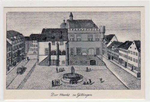 Göttingen Göttingen, Federzeichnung. Markt ungelaufen Gute Erhaltung.