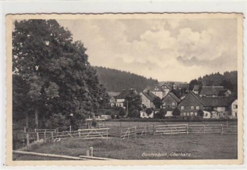 Clausthal-Zellerfeld Buntenbock im Oberharz. Teilansicht gelaufen, 1941. Gute Erhaltung.