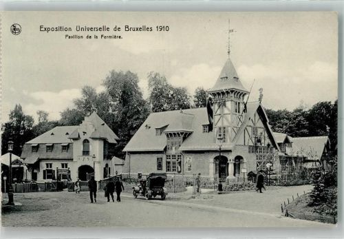 Brüssel Ausstellung 1910 Auto Pavillon de la Fermiére