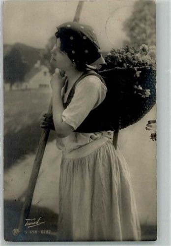 1906 Foto Traut Frau Kiepe S 658-6287