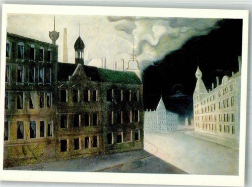 Dresden sign. Grundig, Hans Das Gewitter in der Gemäldegalerie VEB Verlag der Kunst Nr. 9700