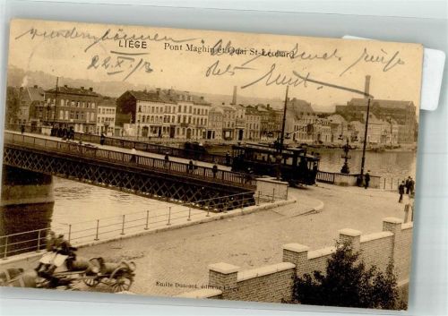 Liege 1913 Pont Maghin et Quai St. Leonhard