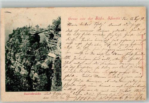 Bastei 1898 Basteibrücke