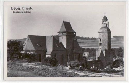 Geyer Geyer mit Laurentiuskirche ungelaufen Gute Erhaltung.