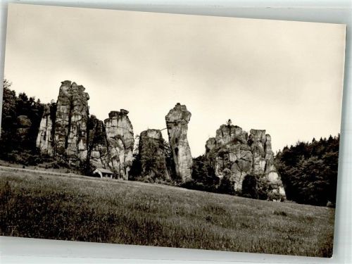Holzhausen-Externsteine Die Externsteine Gesamtansicht No. 1 Fotograf Karl Hublow Konstanz