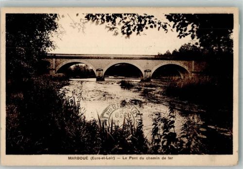 Marboue 1938 Le Pont du chemin de fer