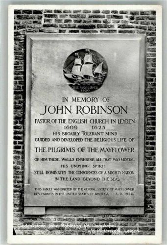 Leiden Gedenktafel für Pastor John Robinson