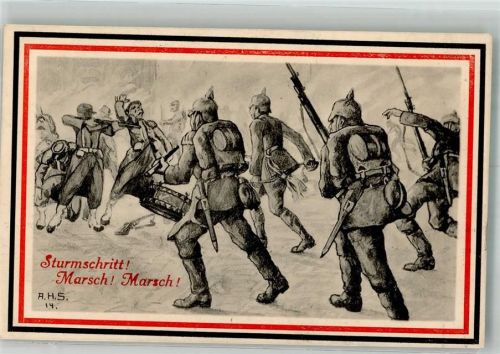 1915 Sturmschritt Marsch Marsch Soldatenbrief II. J.R. 106 K.D. Feldpostexp. d. 58. Inf. Div.
