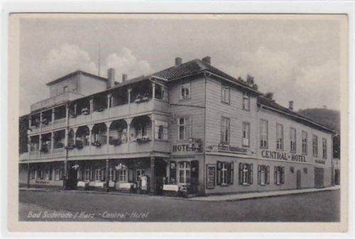 Bad Suderode Central-Hotel in Bad Suderode am Harz ungelaufen Leichter Bug unten links, sonst gut erhalten