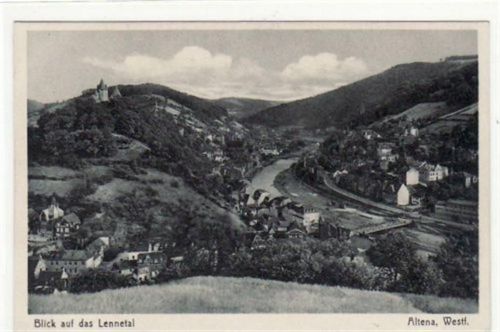 Altena mit Blick auf das Lennetal ungelaufen Top Erhaltung.