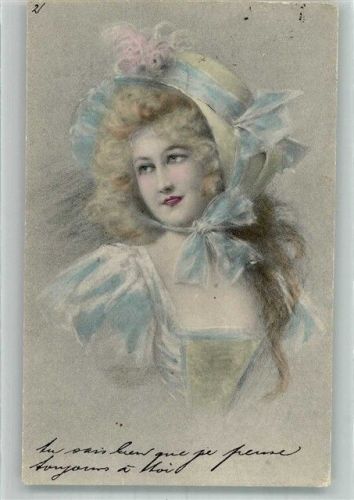 Paris 1901 Hutmode Frau