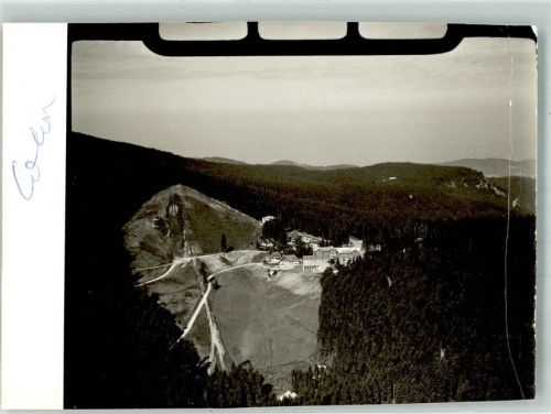 Hundseck Fliegeraufnahme von Hotel und Skilift Foto Original aus Archiv eines Ansichtskartenverlags Ort handschriftlich