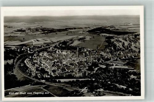 Weil der Stadt Fliegeraufnahme des Ortes mit Kirche St. Peter und Paul