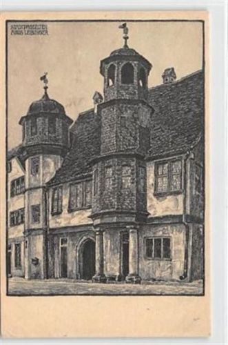 Stadtprozelten, Künstlerkarte con Alois Leibinger. Rathaus ungelaufen Gute Erhaltung.