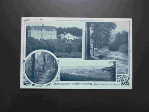 Gunzenhausen und Erholungsheim Hensoltshöhe gelaufen 1921. Rückseite leicht fleckig, sonst gut erhalten