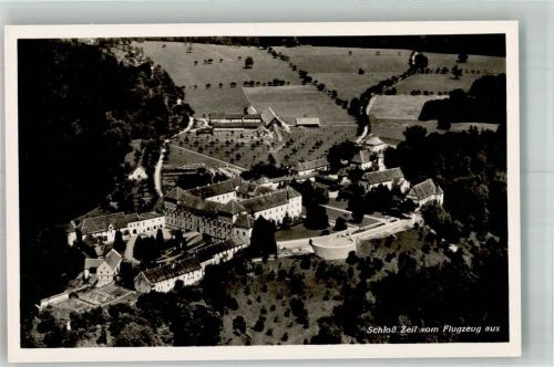 Unterzeil 1939 Fliegeraufnahme vom Schloss Zeil