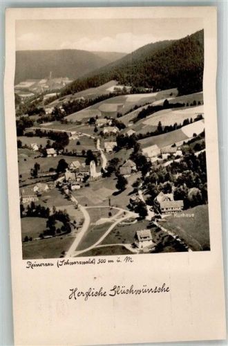 Reinerzau Fliegeraufnahme des Ortes mit Ev. Kirche