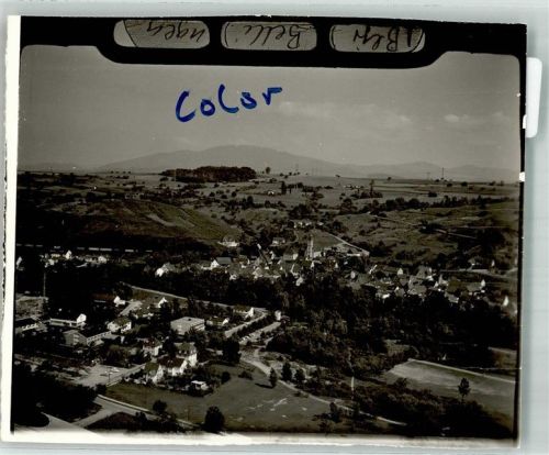 Bad Bellingen Fliegeraufnahme des Ortes mit St. Leodegar Kirche Foto Original aus Archiv eines Ansichtskartenverlags Ort handschriftlich