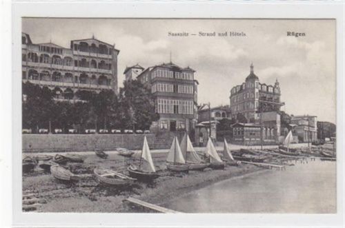 Sassnitz Sassnitz a. Rügen. Strand und Hotels ungelaufen Sehr gut erhalten.