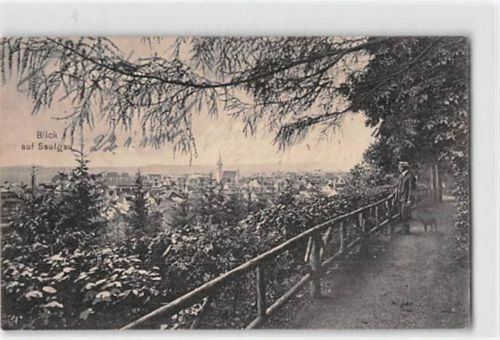 Saulgau Saulgau. ein Blick auf die Stadt gelaufen. Ecken mit Albumabdrücken, sonst gut erhalten