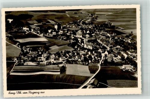 Haag 1939 Fliegeraufnahme des Ortes mit Kirche Mariä Himmelfahrt