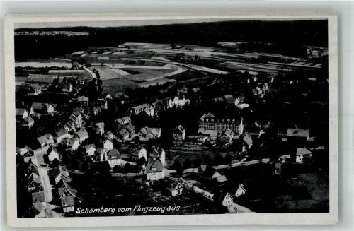 Schömberg 1943 Fliegeraufnahme des Ortes