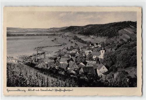 Hammelburg. Totalansicht. Karte beschrieben Leicht bügig, leicht fleckig, sonst gut erhalten