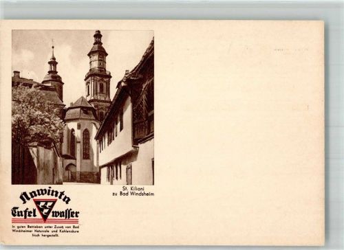 Bad Windsheim St. Kiliani Werbung Nawinta Tafelwasser