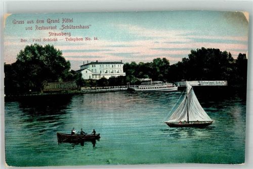 Strausberg 1909 Kurhaus Strandhotel Altes Schützenhaus