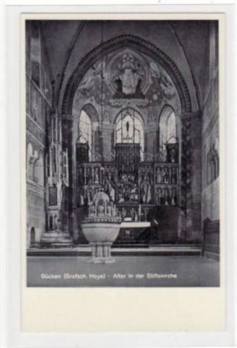 Bücken (Grafsch. Hoya) mit Altar in der Stiftskirche ungelaufen Top Erhaltung.