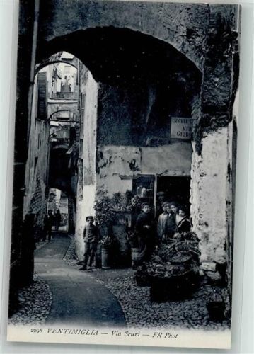 Ventimiglia Gasse Marktszene Via Scuri