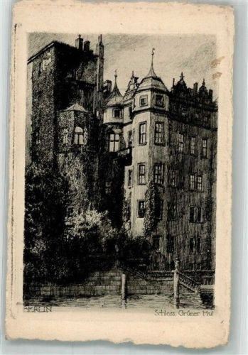 Berlin Mitte Schloss Grüner Hut vom Spreeufer