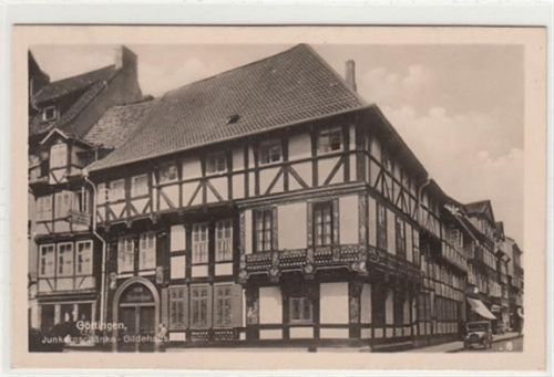 Göttingen Göttingen. Junkernschänke - Gildehaus gelaufen, 1943. Leichter Stempeldurchdruck, sonst gut erhalten